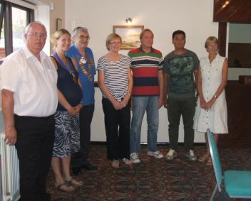 New members, with club members Mike and Clare, and DG David Merchant